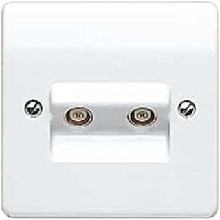 Mk K3523WHI 1-Gang TV/FM Twin Co-Ax Socket product image