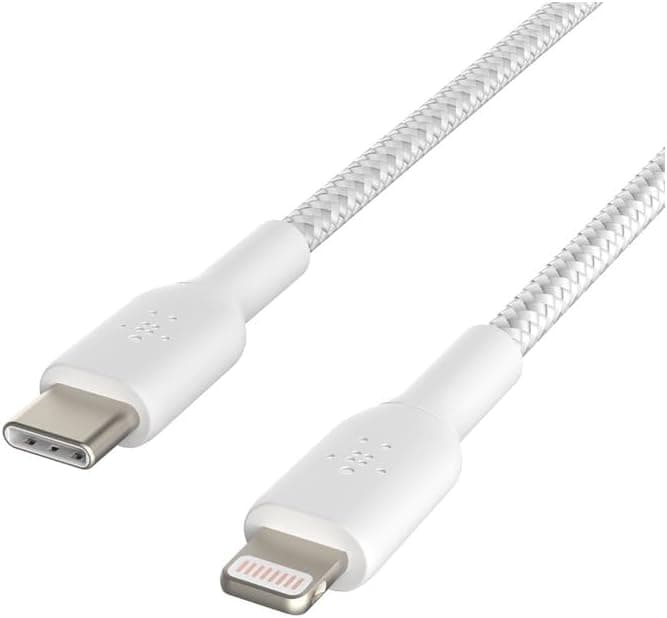 Belkin geflochtenes USB-C-/Lightning-Kabel (iPhone-Kabel zum Schnellladen für das iPhone 14… product image