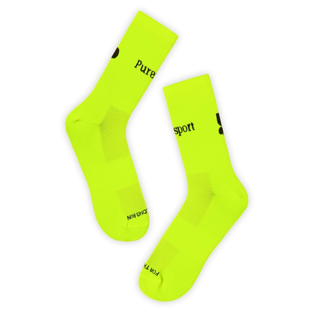 Puresport Performance Running Socks (Yellow, L/XL), Moisture-Wicking Training Socks with… product image
