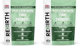 Psyllium Husk Fibre Supplement 4000mg with Bio Culture Acidophilus – 120 Capsules, High Fiber… product image