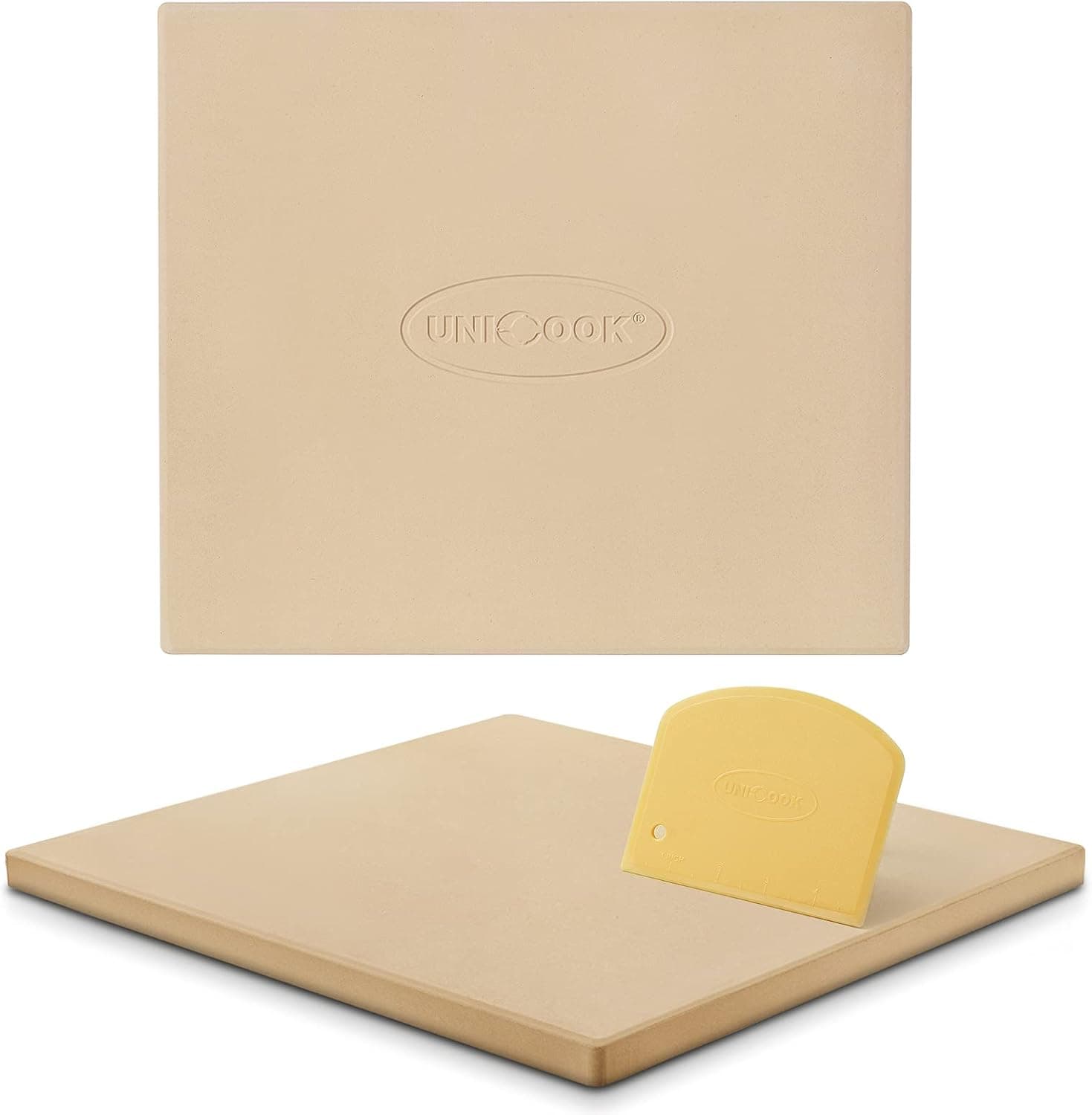 Unicook Large Square Pizza Stone 40.6 x 35.5 cm, Heavy Duty Ceramic Baking Stone for Oven, BBQ… product image