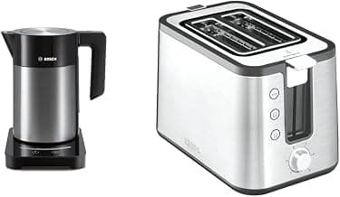 Bosch TWK7203 kabelloser Wasserkocher, Abschaltautomatik, 1,7 L, 2200 W, schwarz & Krups… product image