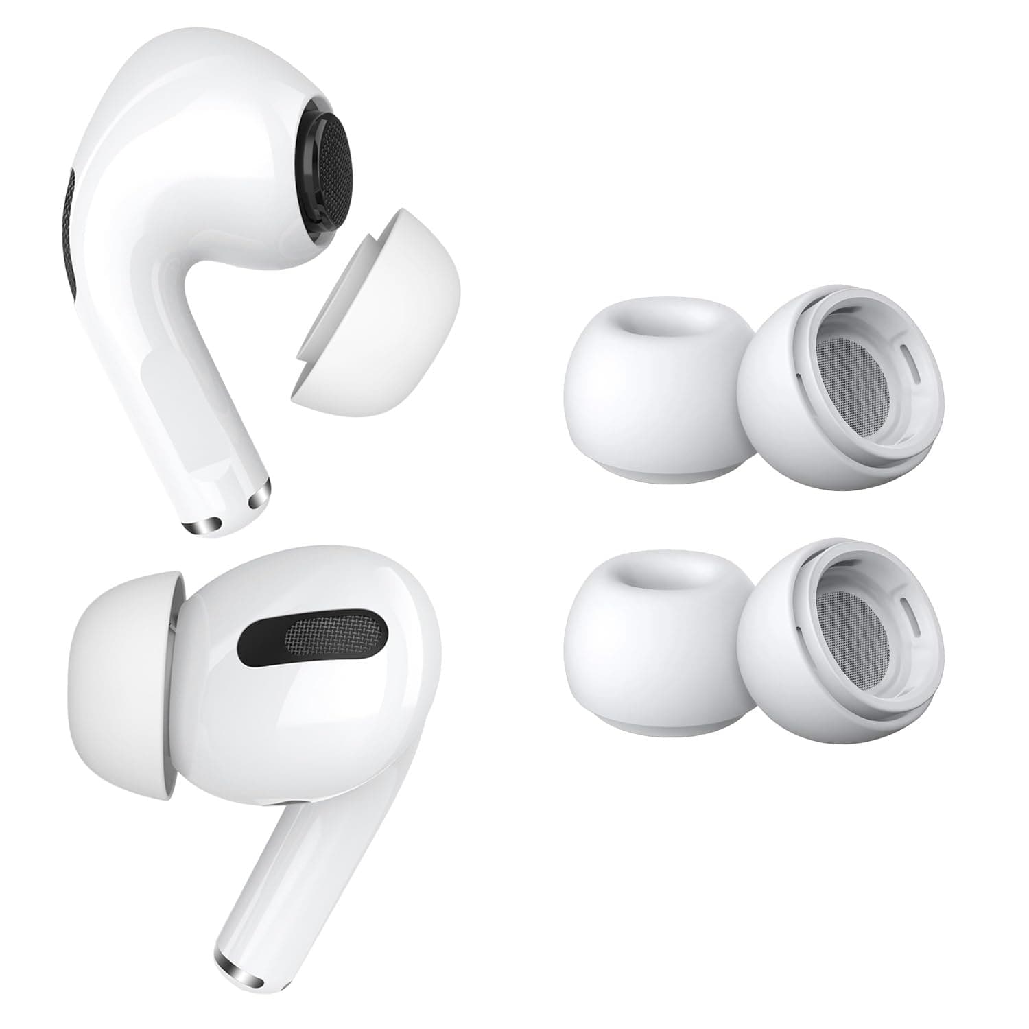 2 Paar Ersatz-Ohrstöpsel für AirPods Pro Gen 1 & 2 von MMOBIEL - Anti-Rutsch Silikon… product image