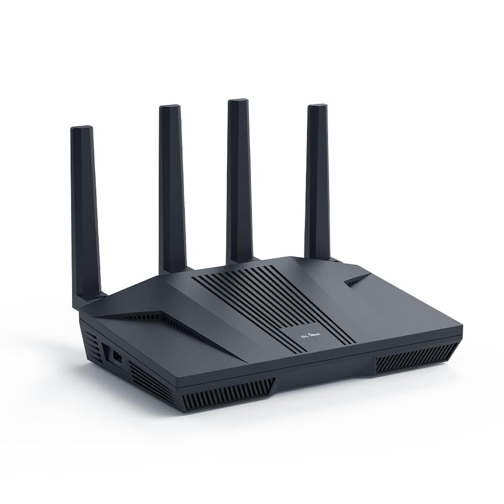 GL.iNet GL-MT6000(Flint 2) WiFi 6 Router | Gaming-WLAN-Router | 2 x 2,5G Multi-Gig-Port + 4 x 1G Ethernet-Ports | Massengerätekonnektivität | Schnelles OpenVpn & WireGuard | 802.11ax product image