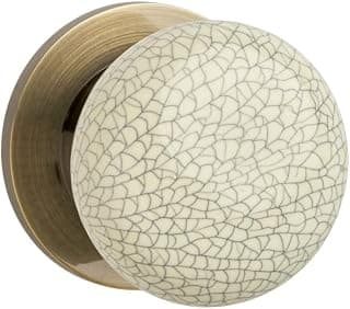 Designer Levers Ceramic Rim Door Knob, Antique Brass, 1 Pair | For interior doors; fixings… product image