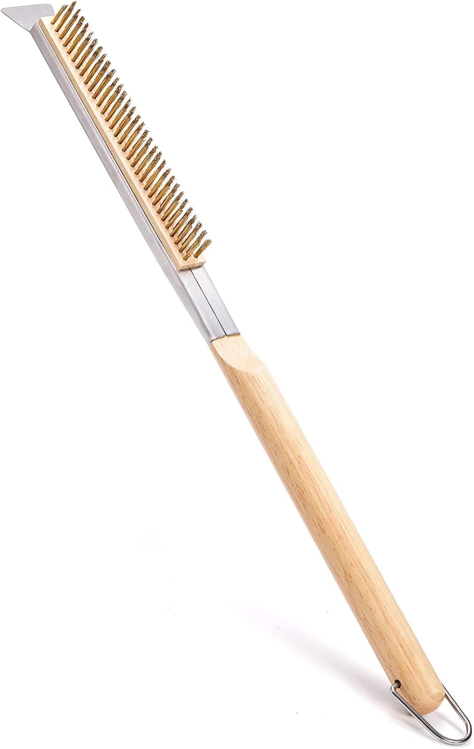 ZEAYEA 53,3 cm Pizzaofenbürste mit Schaber, Messingborsten, Kupferdraht,… product image