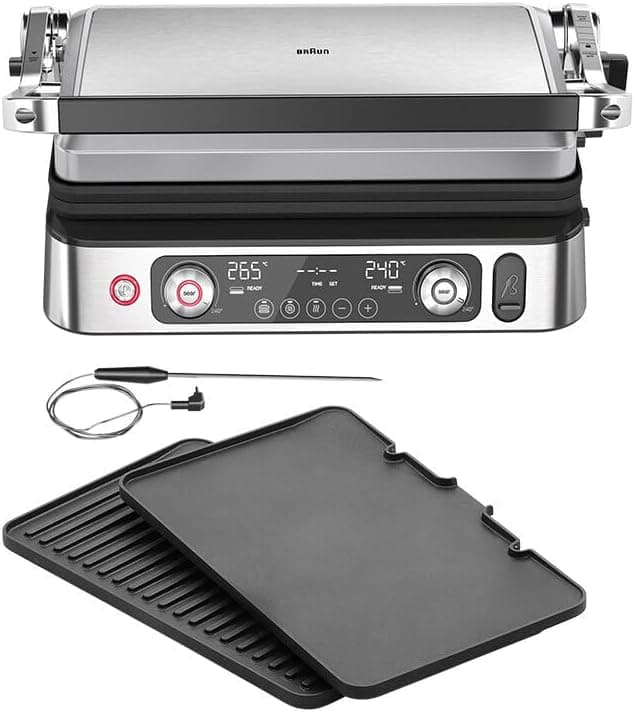 Braun MultiGrill 9 Pro CG 9160, Elektrogrill mit 2 unabhängigen Thermostaten, 3… product image