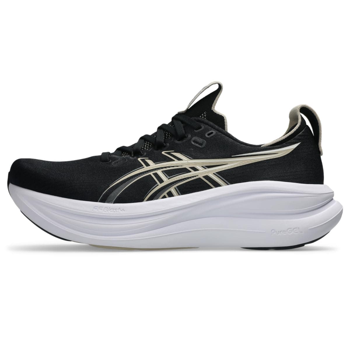 ASICS Herren Gel-Nimbus 28, Schwarz/Feder Grau, 9.5 Wide product image