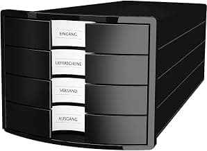 Han Impuls 1012-XX Drawer Box in Various Colours - Stackable Storage Tray with 4 Large Closed… product image