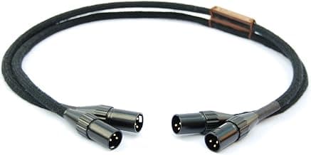 Audiophile XLR Audio Cables 3-pin Male to Male Silver XLR HiFi Cables (120cm Furutech Gold) product image
