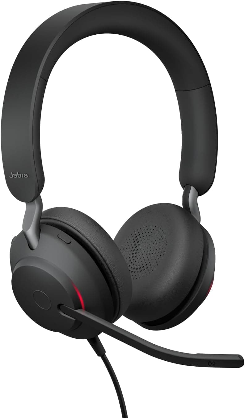 Jabra Evolve2 40 SE, Wired Stereo Noise Cancelling Headphones with 3 Microphones and USB-C/A… product image