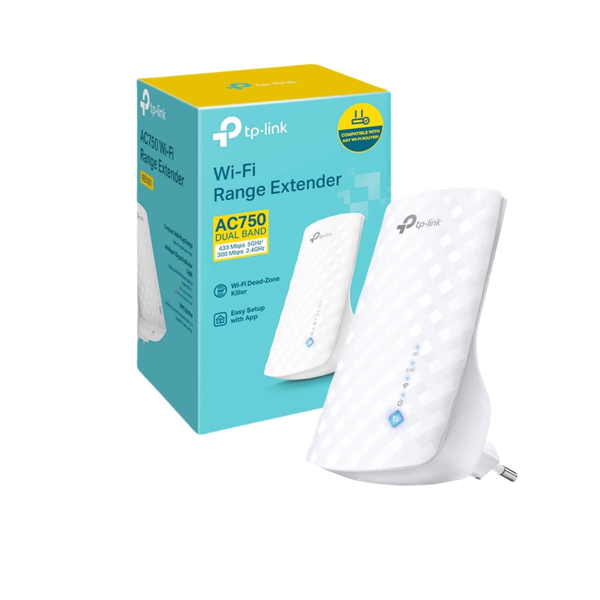 TP-Link WiFi Repeater (RE190), WiFi Extender AC750 Mbps, WiFi Receiver Amplifier, WiFi… product image