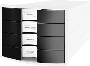 Han Impuls 1012-XX Drawer Box in Various Colours - Stackable Storage Tray with 4 Large Closed… product image