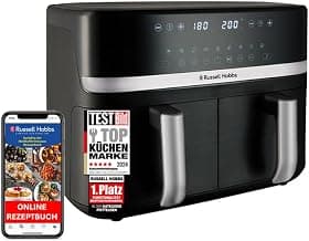 Russell Hobbs Heißluftfritteuse, Satisfry 9 L, 2 Kammern, Rapid Air Fryer | 2 Fächer je 4,5 l,… product image