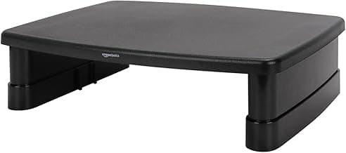 Amazon Basics Height Adjustable Monitor Stand Riser with Storage Organizer, 3-Level Stackable… product image