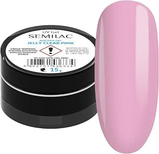 Semilac Clear Pink Jelly Nail Builder For Hard Strong Nails & Extend Gel - Perfect For Nail… product image