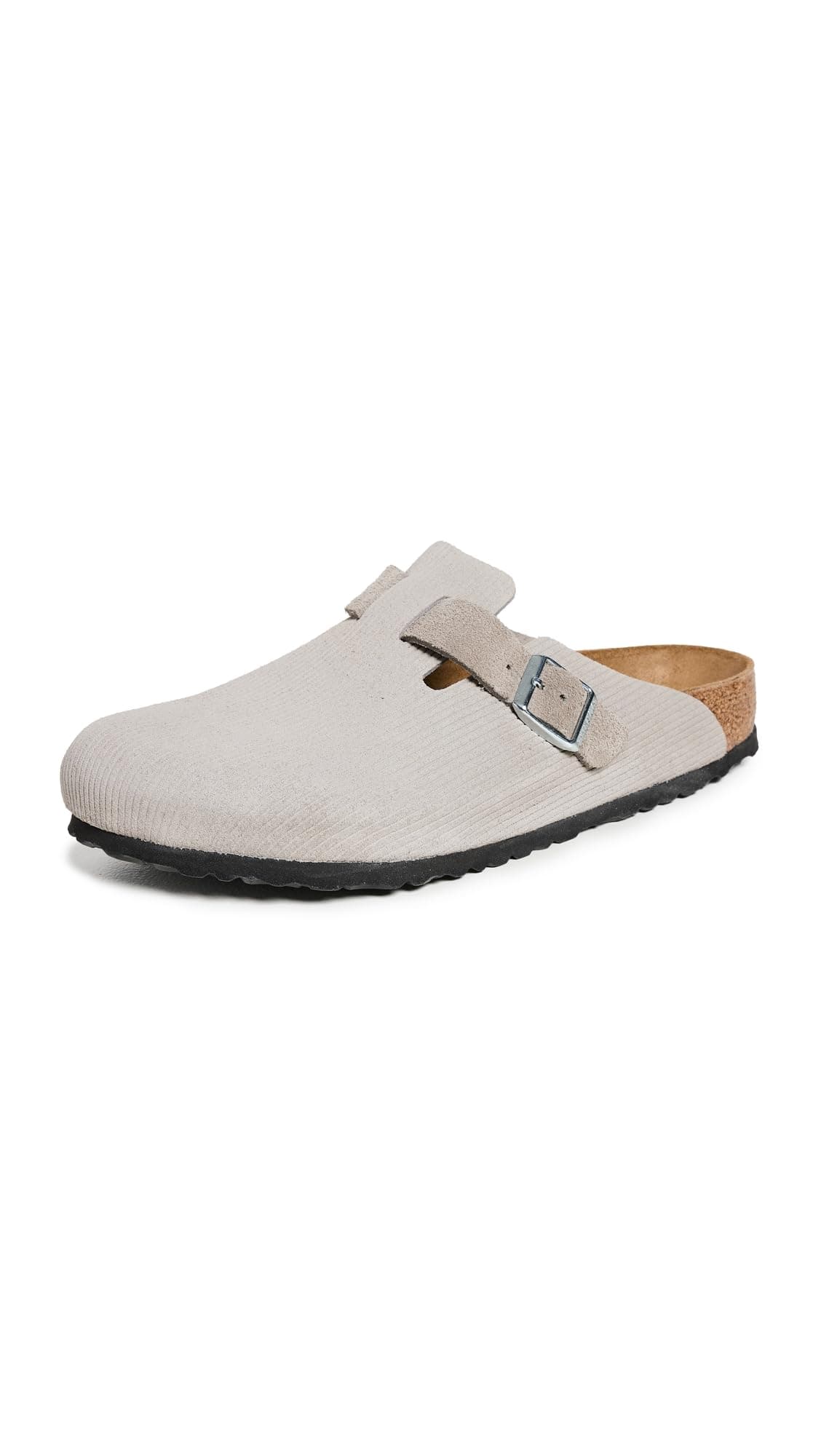 Birkenstock Boston Zoccoli da uomo in velluto a coste, Stone Coin, grigio, taglia 42 M product image
