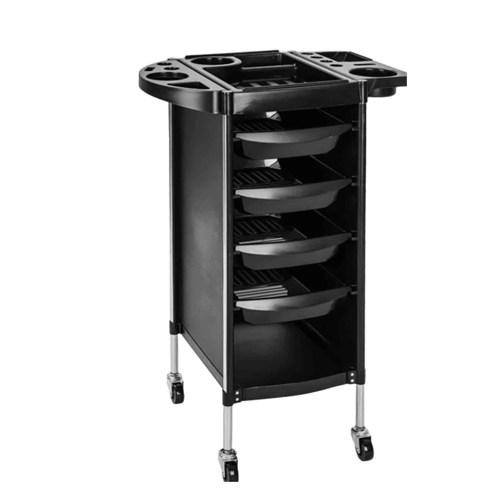CROWNSHOP Hairdresser Trolley Salon Hairdressing Trolley with 4 Drawers Beauty Storage Cart… product image