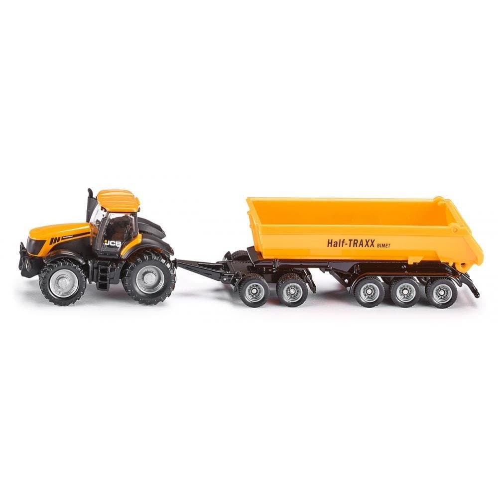 Siku 1858, JCB Traktor mit Dolly und Kippmulde, 1:87, Metall/Kunststoff, Gelb, Abnehmbarer… product image