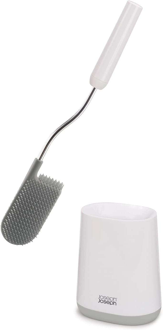 Joseph Joseph Flex Lite - Silicone Toilet Brush with slimline holder set, flexible anti-drip,… product image