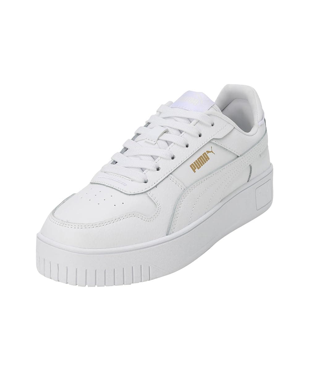 PUMA Damen Carina Street Sneaker, White White Gold, 38.5 EU product image
