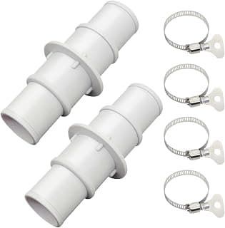 Pool Hose Connector Kit | 2 Pieces 32mm or 38mm with Four Cable Clips for Hotel, Garden, Home,… product image