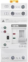 GEYA Mini ATS Dual Power Automatic/Manual Transfer Switch, Over & Under Voltage Protection… product image