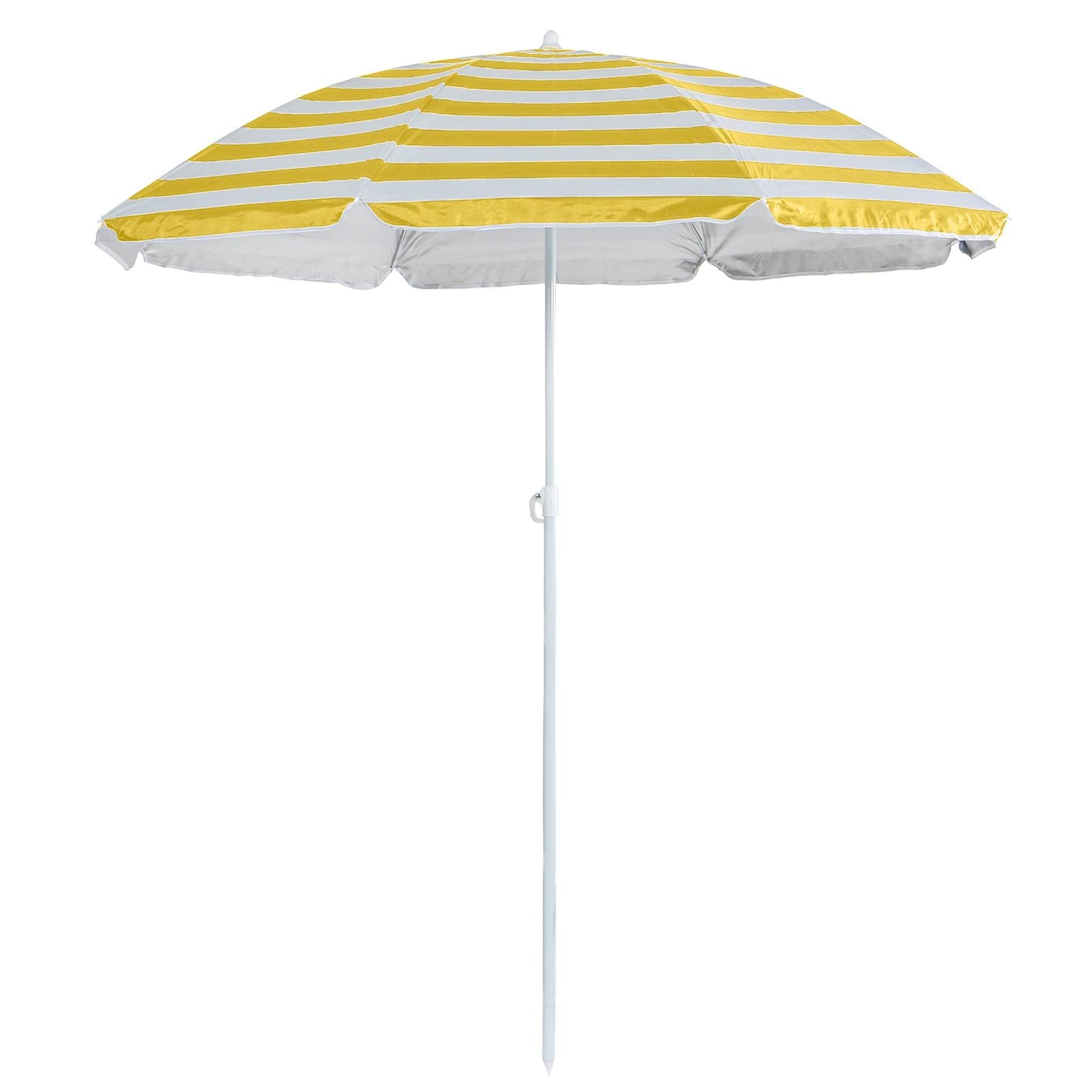 Harbour Housewares Yellow Parasol with Push-Lock System - 1.74 x 1.93m | UPF 50+ Portable… product image
