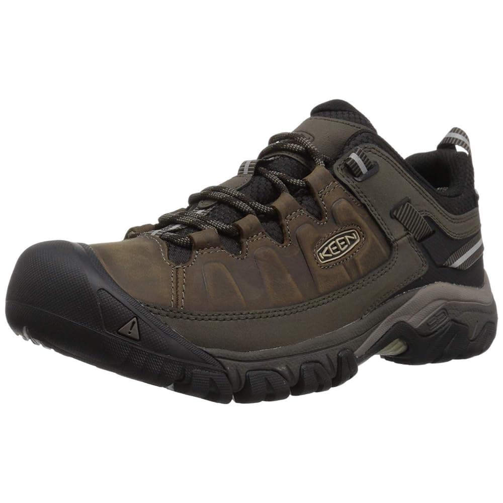 KEEN Men's Targhee 3 Low Height Waterproof Hiking Shoes, Bungee Cord/Black, 9.5 product image