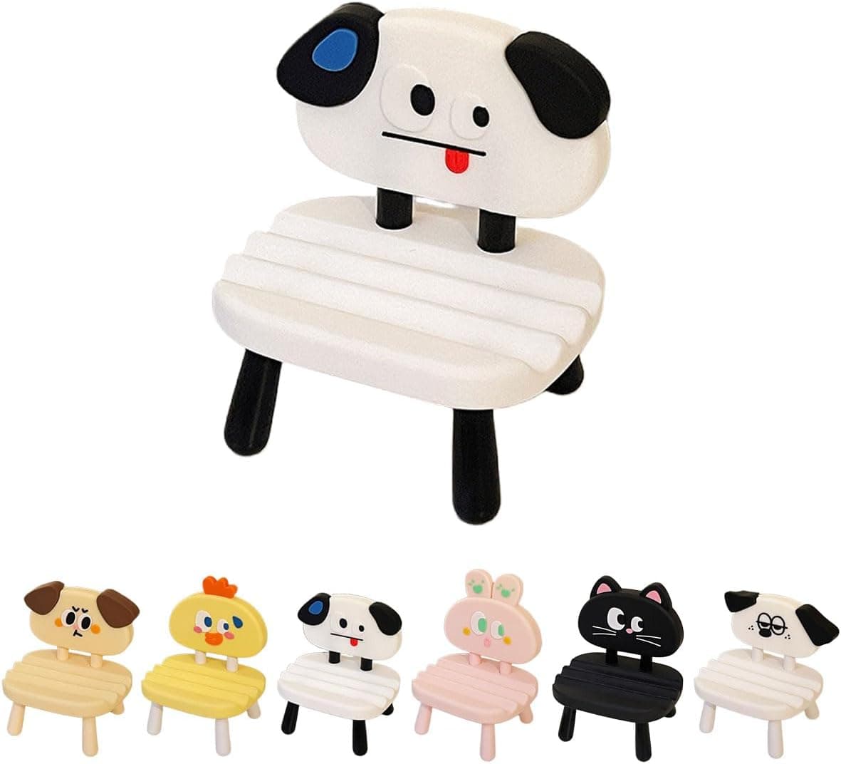 Super Cute Funny Face Animal Chair Cell Phone Stand, Adjustable Mobile Phone Support Holder… product image