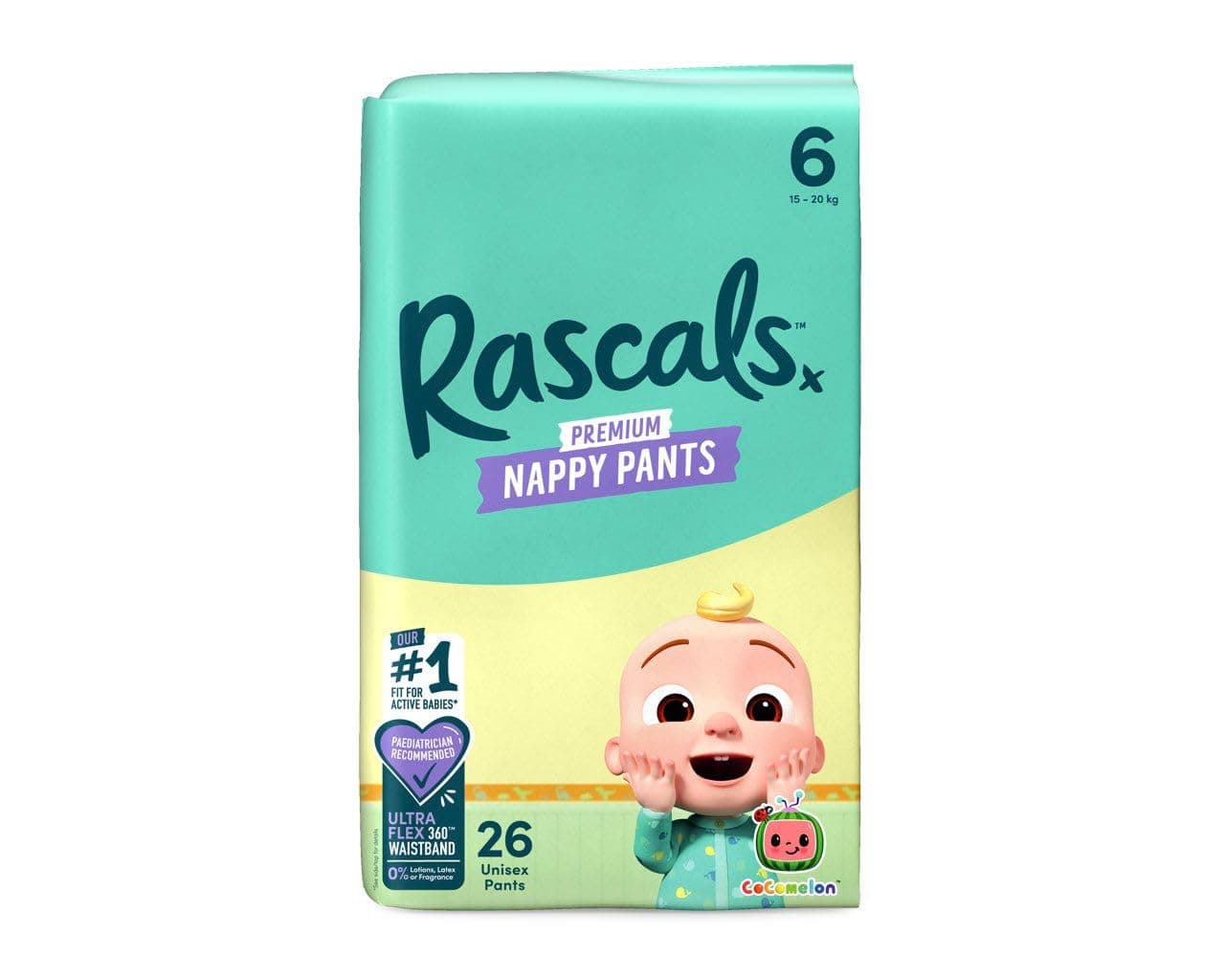 Rascals Premium Nappy Pants 6 15 - 20kg, 26 pants product image