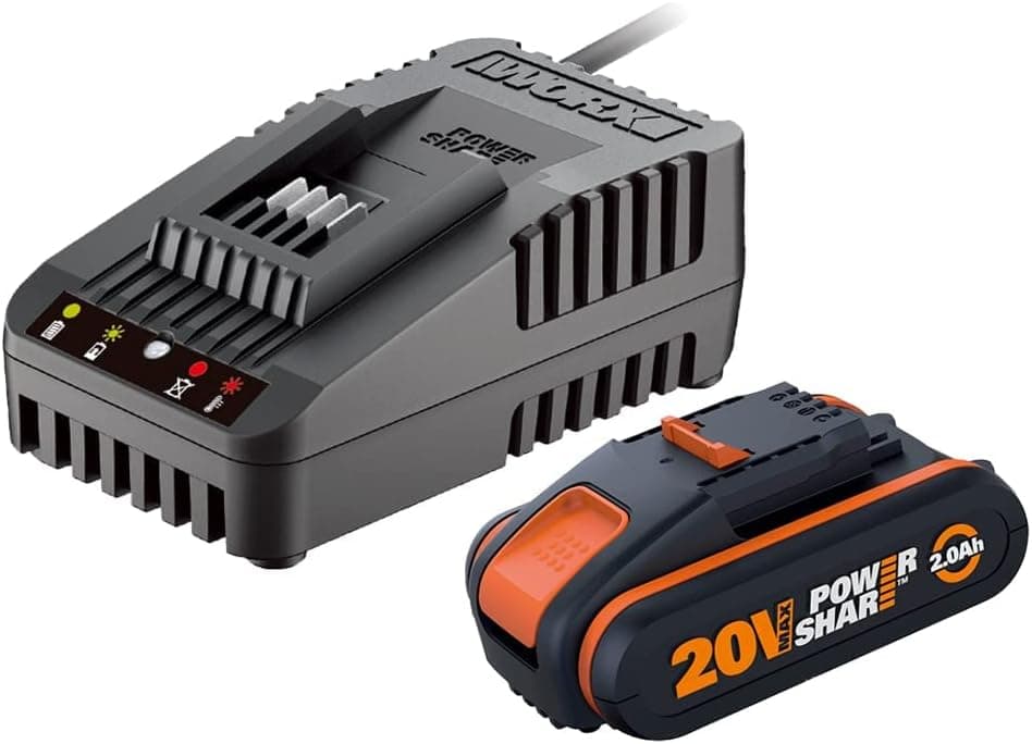 WORX WA3601 Original PowerShare Akku mit Ladegerät Set 20V, 2,0 Ah | Li-Ion Batterie &… product image