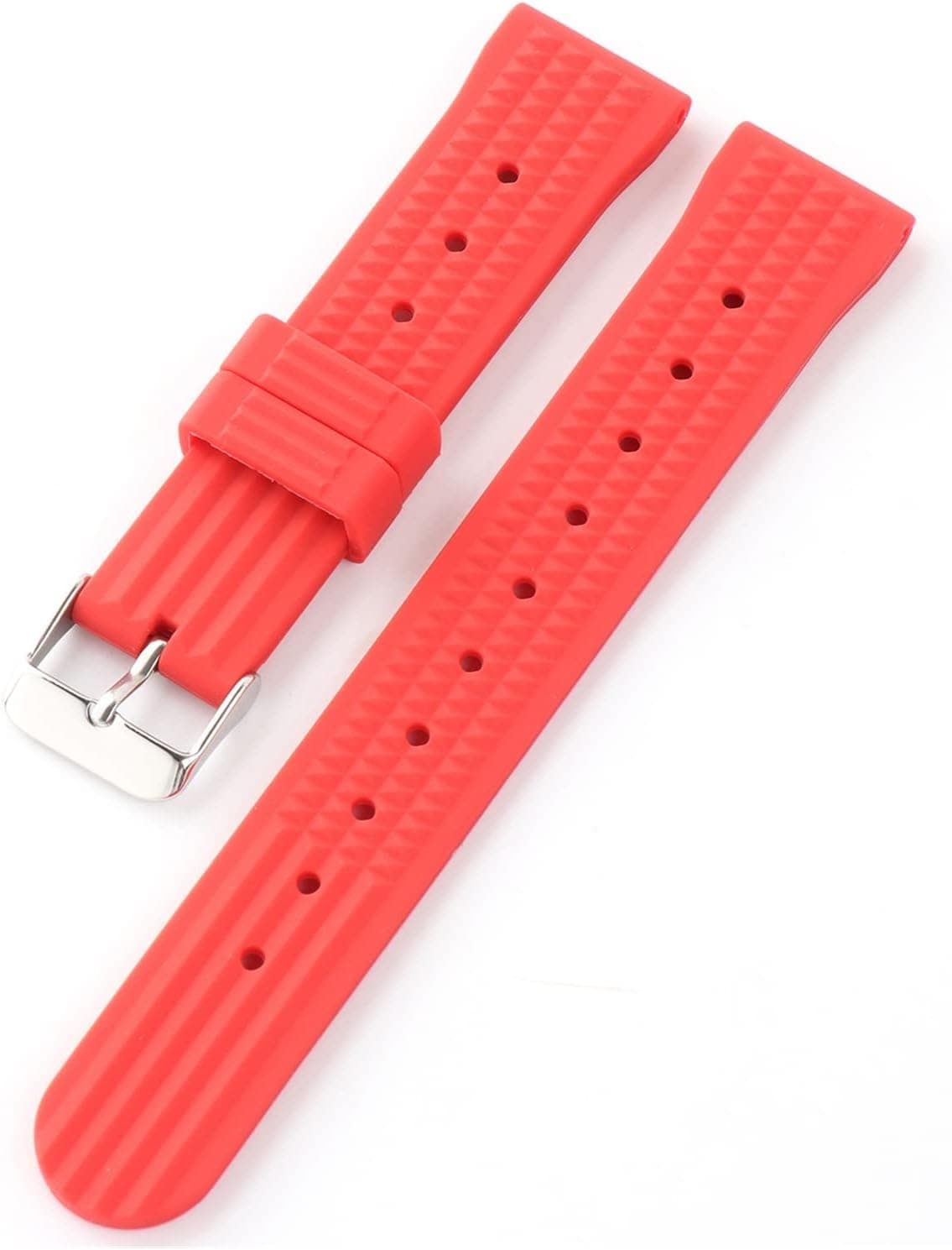 Fluorgummi-Uhr-Armband-Waffel-Watchstrap 20 / 22mm Fit for Seikowatch Tauchen Wasserdichte… product image