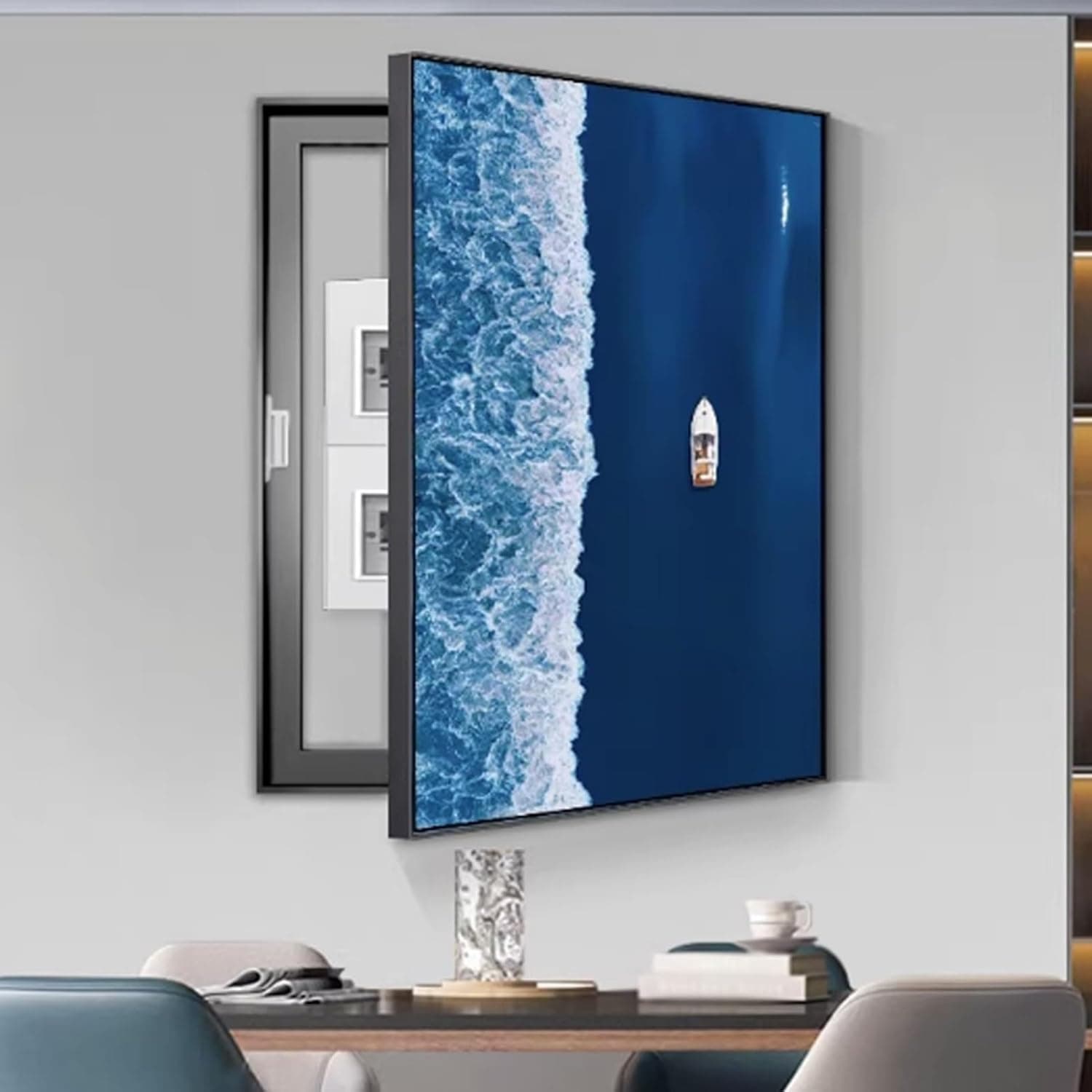 Vertikalen Dekorative Bemalung Für Stromzählerkästen | An Der Wand Montierte… product image