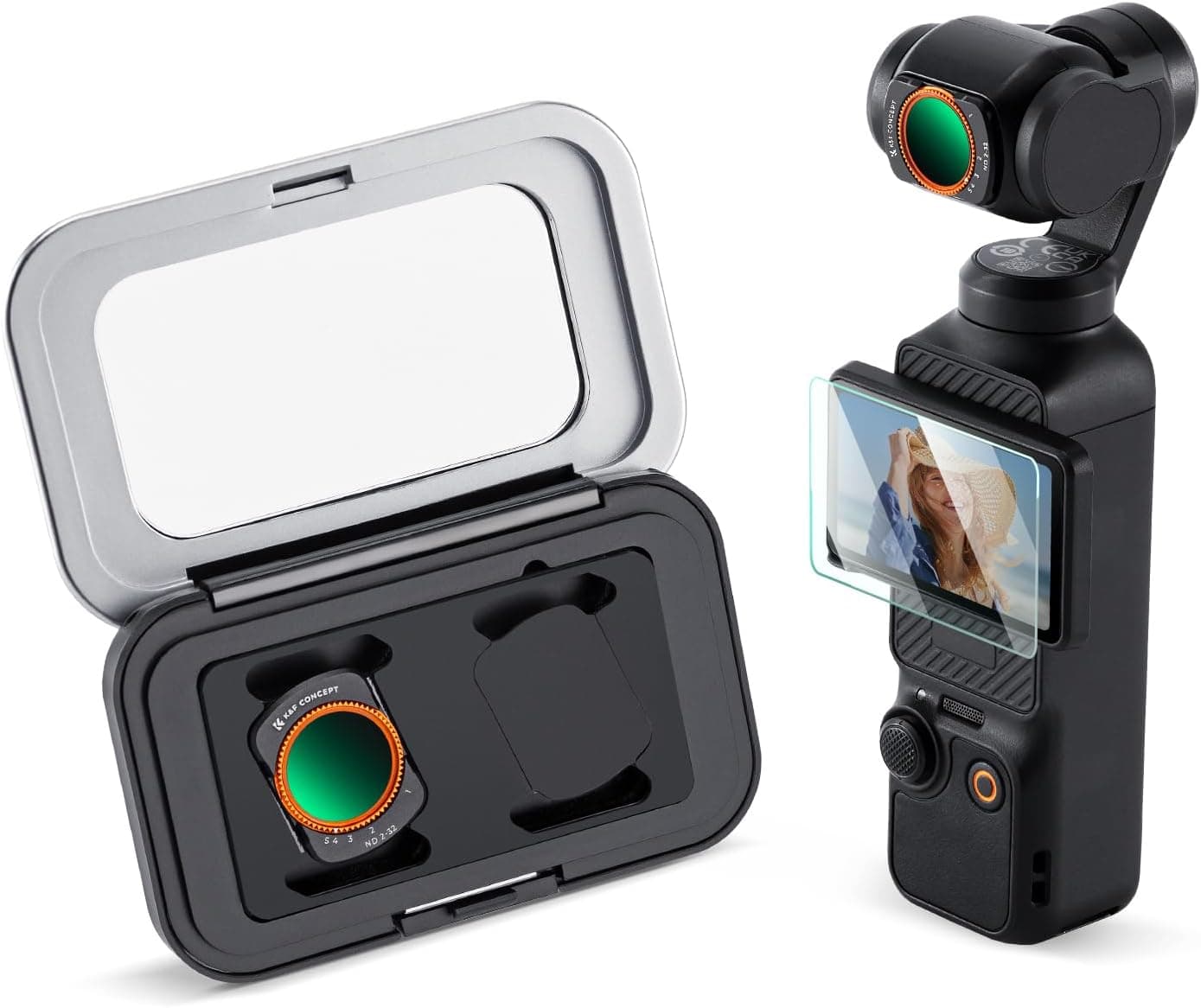 K&F CONCEPT magnetisches ND Filter Set, kompatibel mit DJI Osmo Pocket 3/4, Variabler ND2-ND32… product image