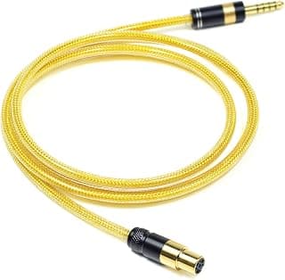 GUCraftsman 4-Pin Mini XLR 6N OFC Silver-Plated with Metal Shielding Layer 4.4mm 3.5mm… product image