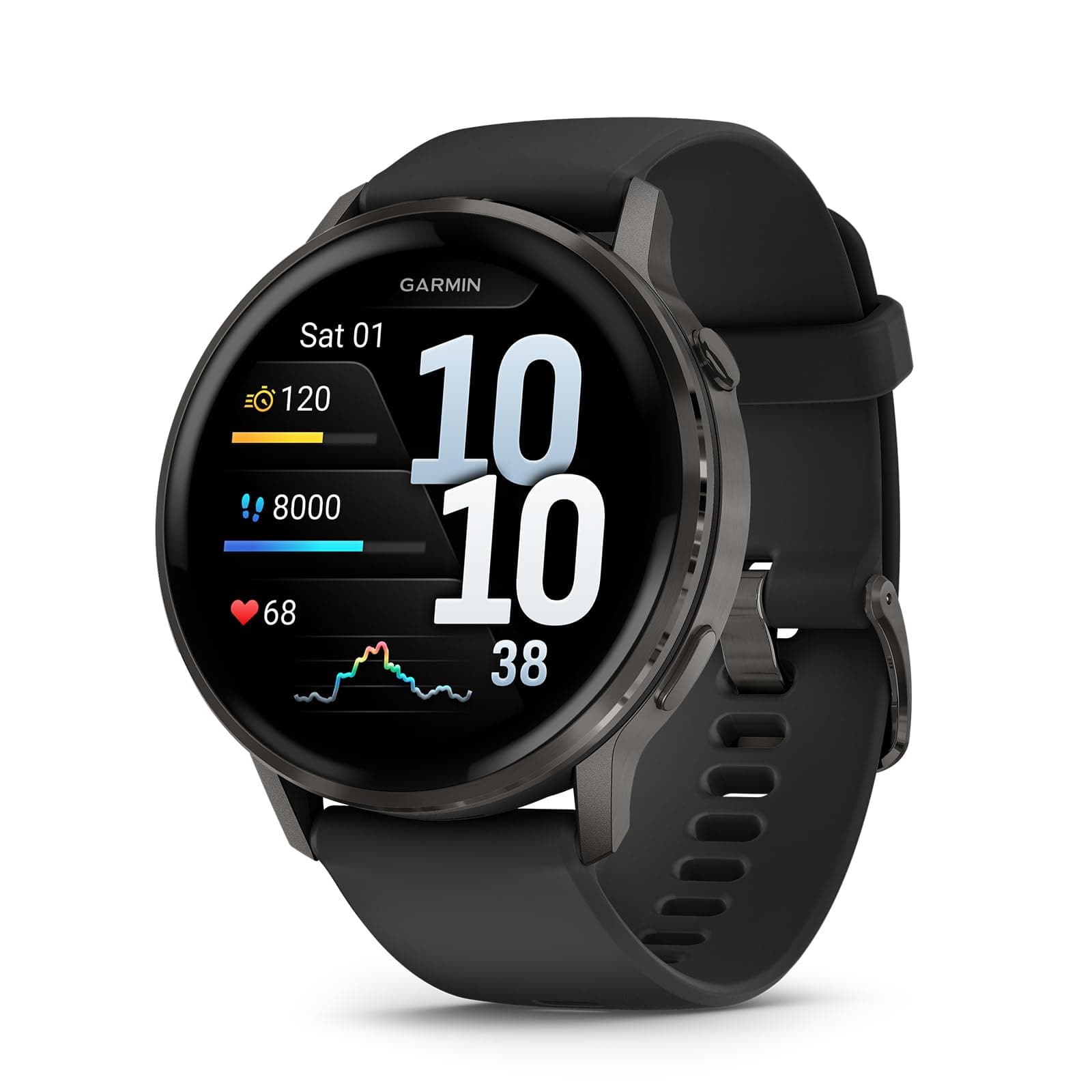 Garmin Venu 4, 45 mm, GPS-Fitness-Smartwach, Schwarz/Schiefergrau product image