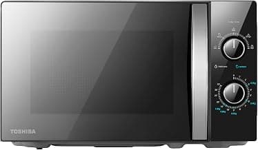 TOSHIBA 20L Black Silver Mirror Microwave Oven,700W Manual Solo Compact Countertop Microwave… product image