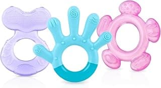 Nuby – 3-Stufen-Beißring-Set – 3er-Pack Baby-Beißringe – Mit strukturierten Oberflächen –… product image