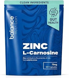Zinc L-Carnosine Supplement, 75mg, 180 Capsules, Bioavailable Form Zinc L-Carnosine, Supports… product image