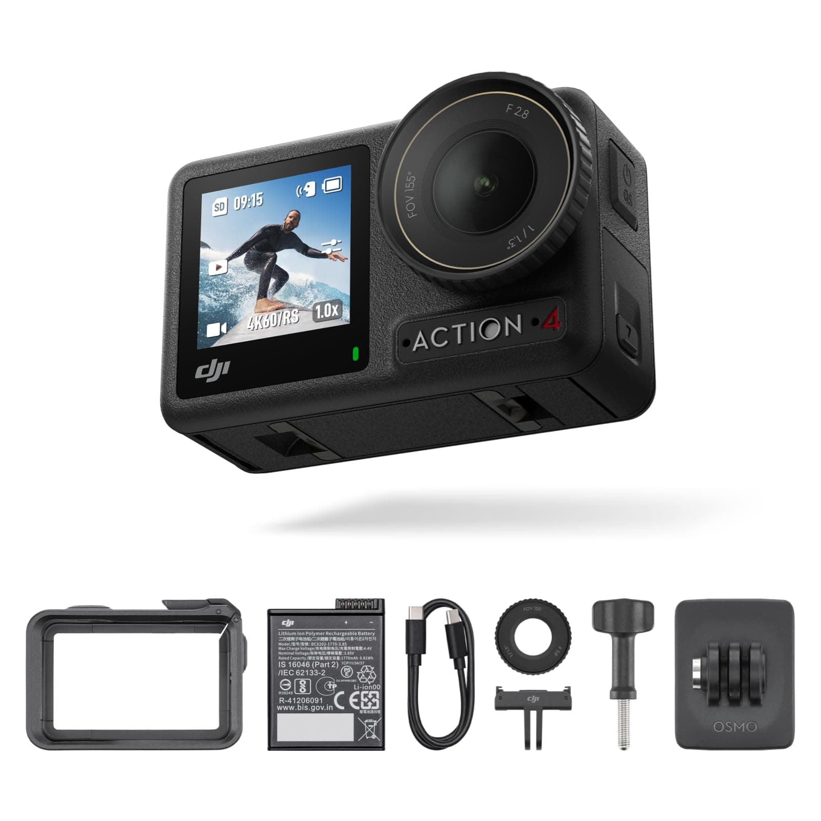 DJI Bundle Osmo Action 4 Standard - Caméra d’Action étanche 4K/120 IPS avec capteur 1/1,3… product image