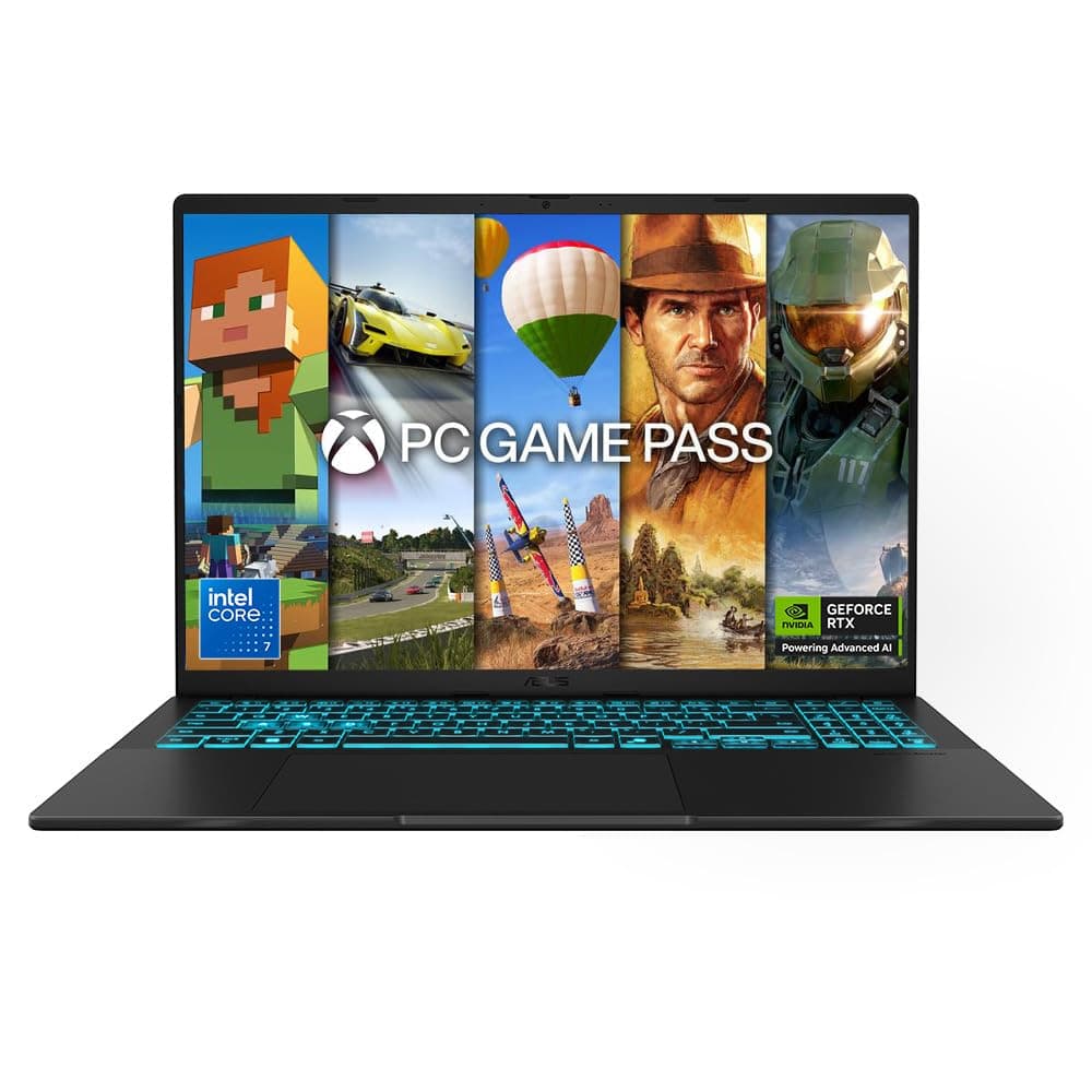 ASUS V16 V3607VM Gaming Laptop | 16.0" WUXGA 144Hz Screen | Intel Core 7 240H | NVIDIA GeForce RTX 5060 | 16GB RAM | 1TB PCIe SSD | Backlit Keyboard | Windows 11 | 3 Month Xbox Game Pass product image