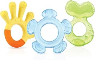 Nuby 3-Stufen Beißring-Set, Baby Beißspielzeug beim Zahnen, ab 3 Monaten |… product image