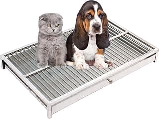 Pet Litter Box Stainless Steel Pet Potty Indoor Outdoor Dog Training Toilet Pad Holder Home… product image