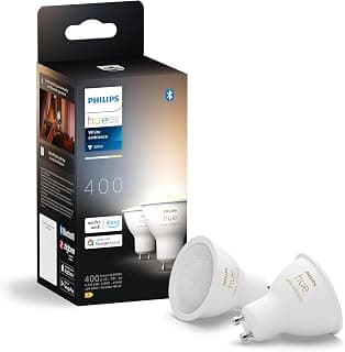 Philips Hue White Ambiance GU10 LED Spot 2er Pack (400lm), dimmbare LED Lampen für das Hue… product image