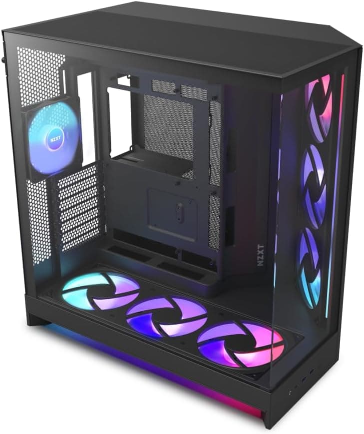 NZXT H9 Flow RGB+ - Dual-Kammer ATX PC-Gehäuse - Schwarz | Dual-Kammer-Flaggschiff mit 7… product image