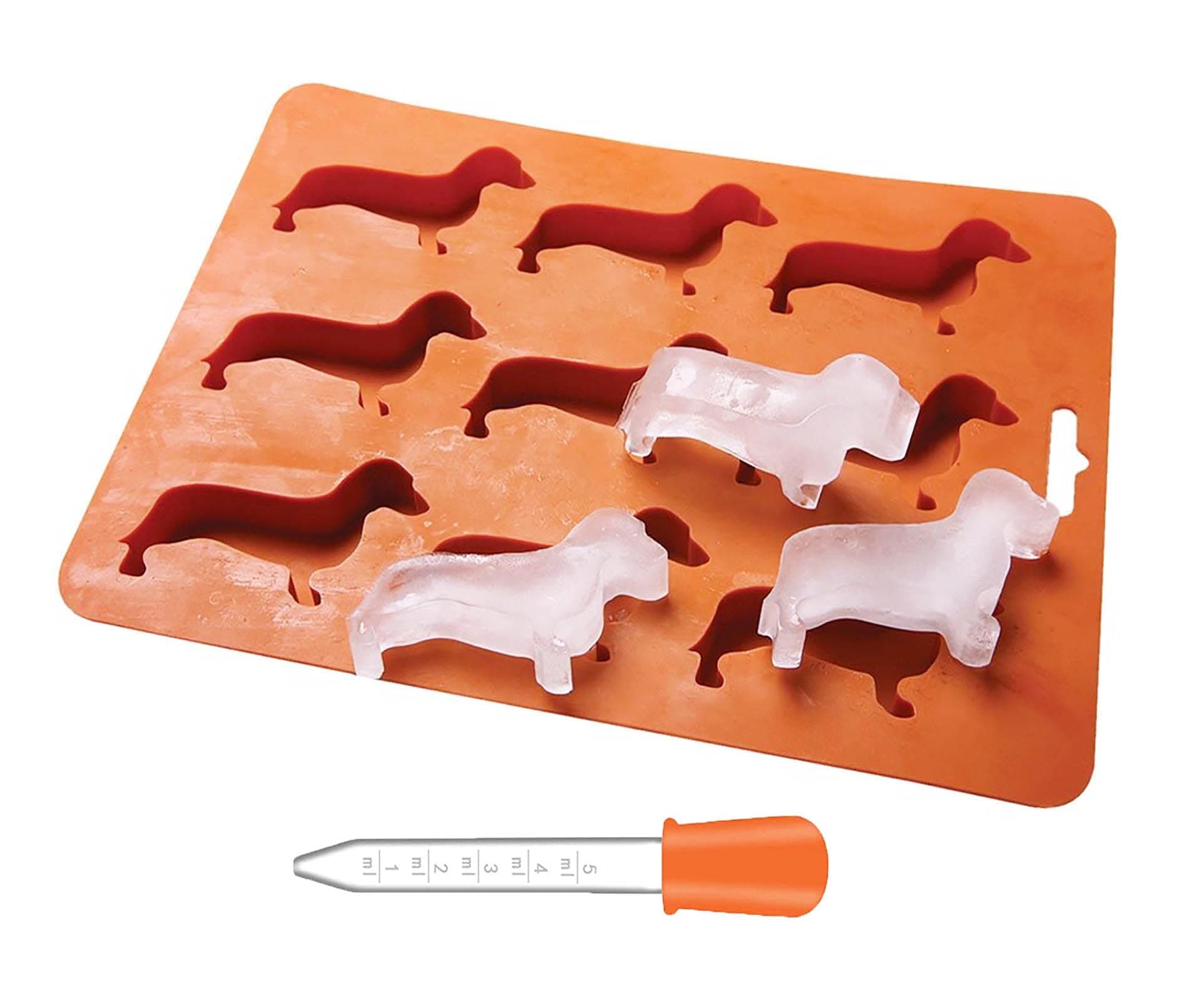 LYWUU Dackel Hundeform Silikon Eiswürfelformen und Tablett product image