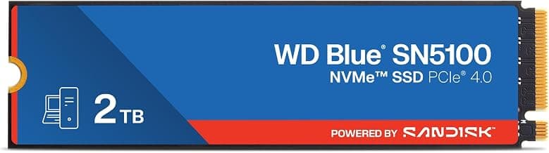 WD Blue SN5100 NVMe SSD 2TB (7100MB/s Read Speed, M.2 2280, PCIe Gen 4.0, nCache 4.0, SanDisk… product image
