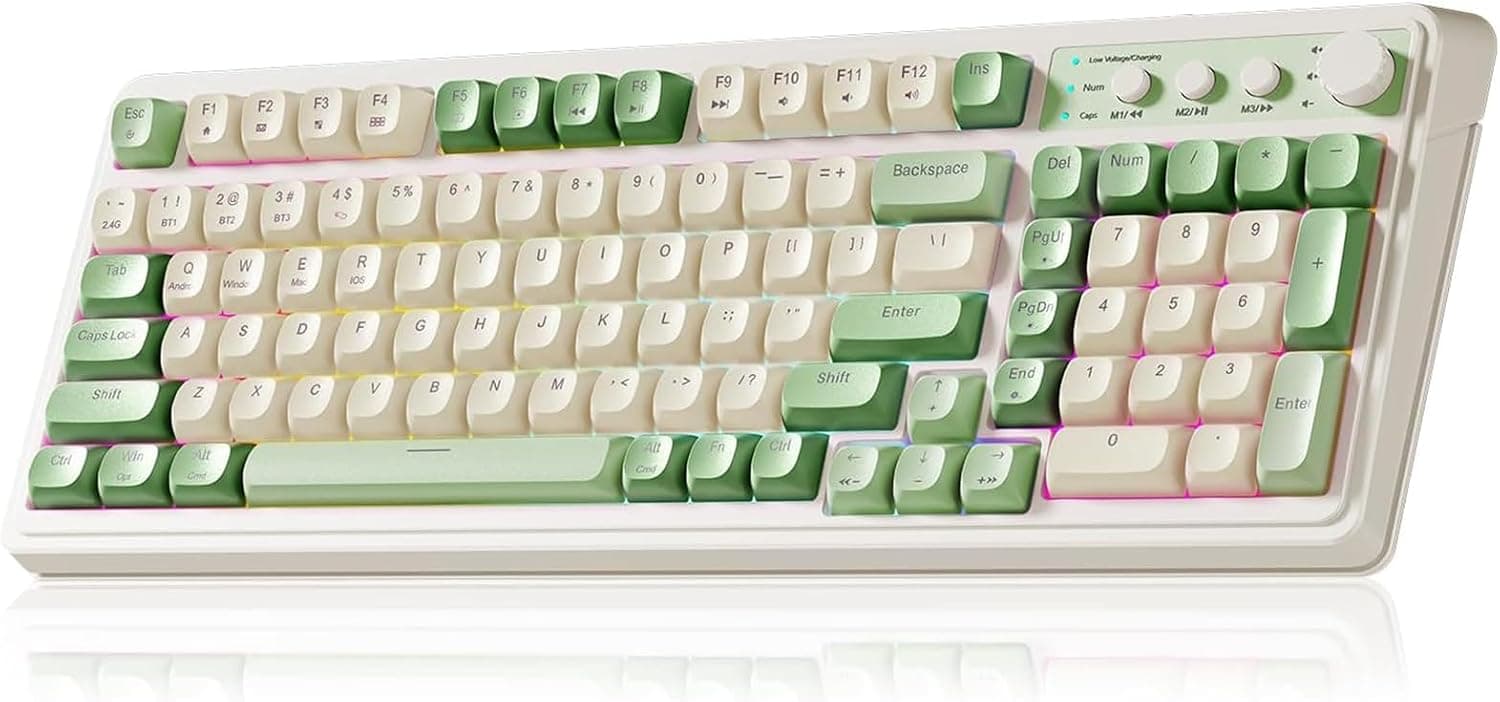 AULA S99 Wireless Gaming Keyboard Tri-Mode Bluetooth/2.4GHz/USB-C Customized Creamy Keyboard… product image
