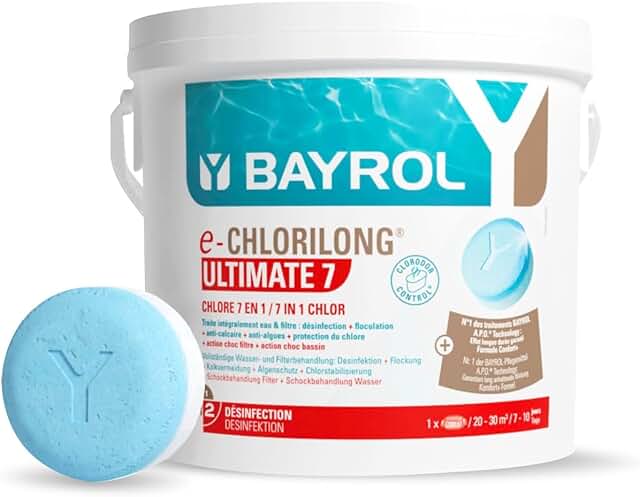 BAYROL Chlorilong Ultimate 7 - Chlorine Tablets for Pool 7-in-1 - Complete Disinfection of… product image